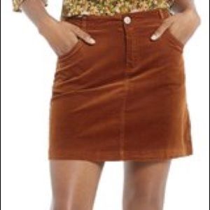 BROWN SUEDE SKIRT